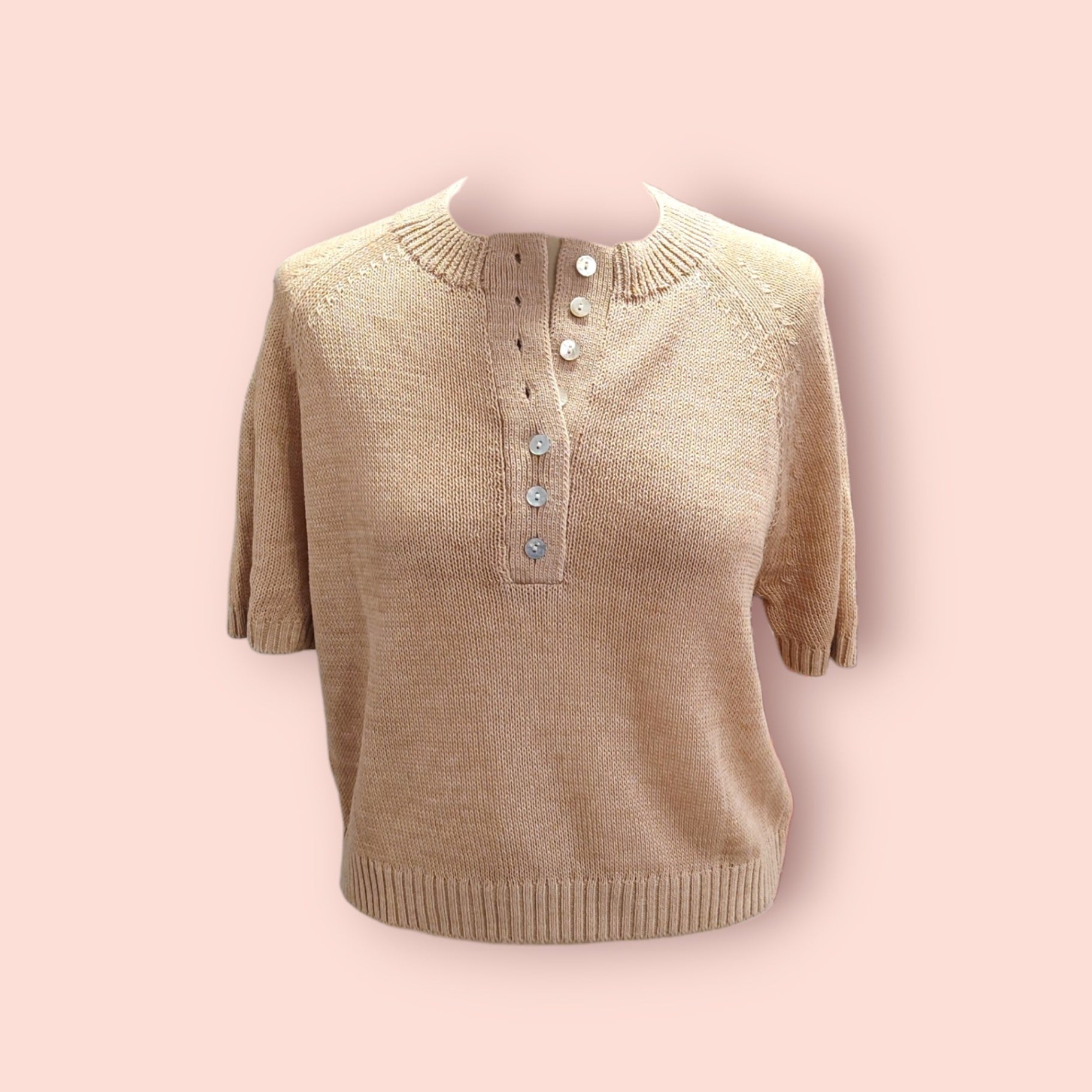 Zara Strickshirt S Beige