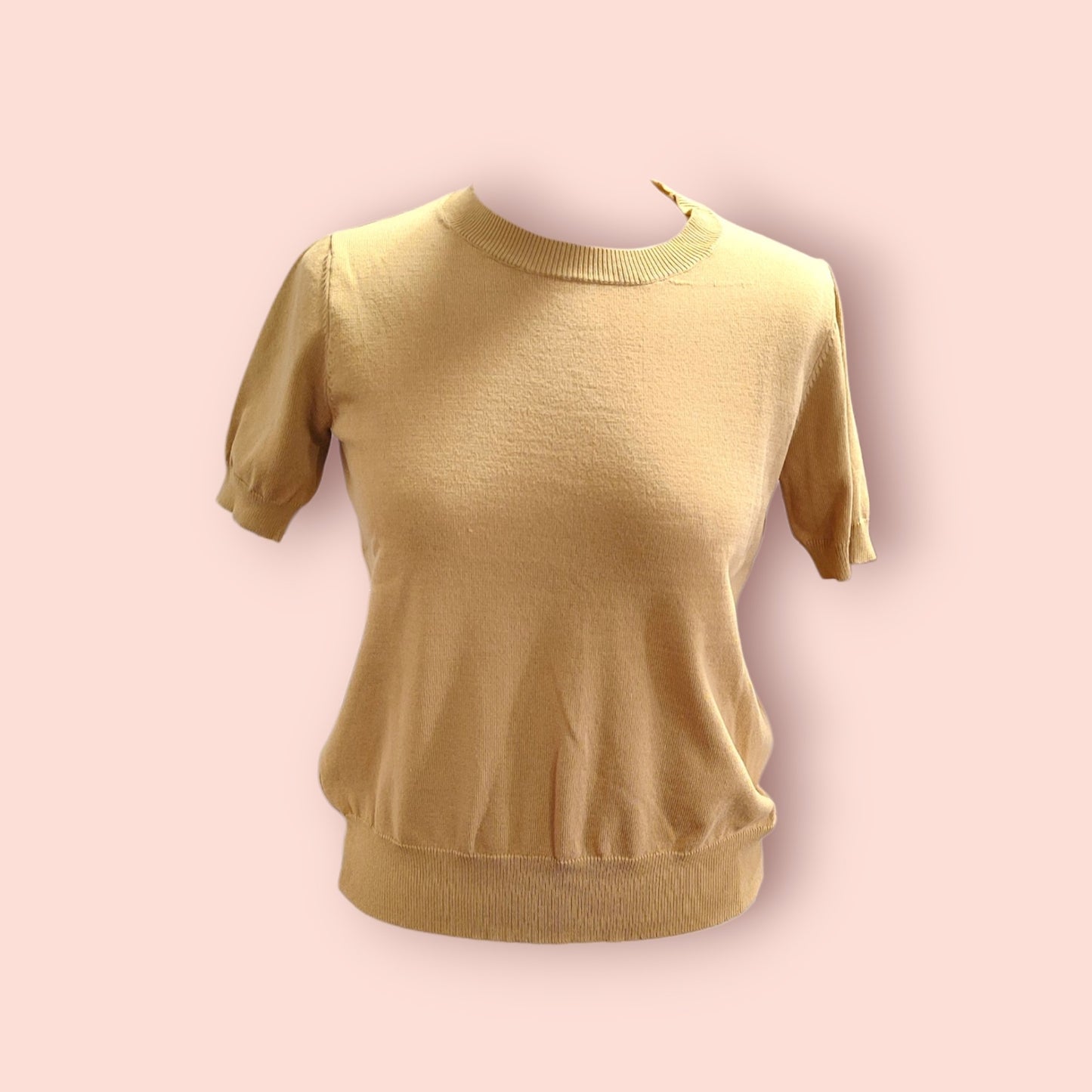 T-Shirt S Kurzarm Braun