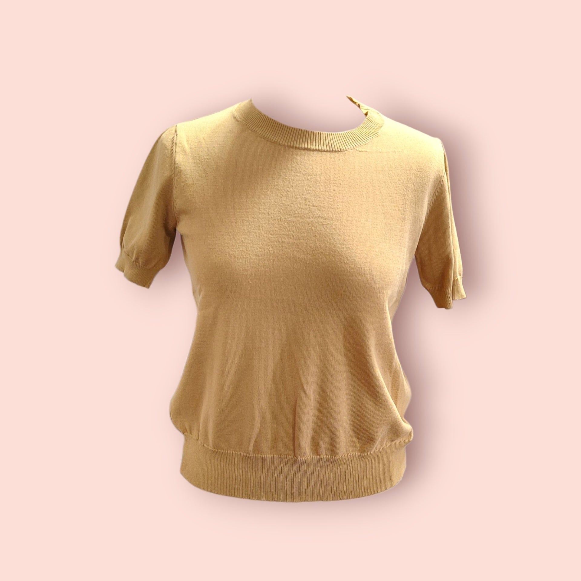 T-Shirt S Kurzarm Braun