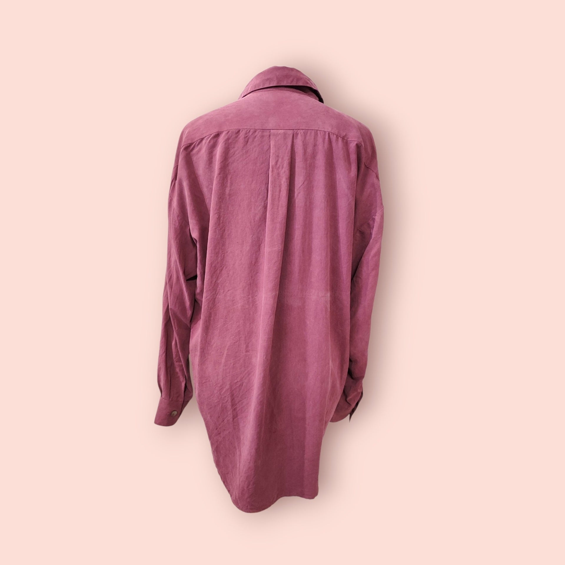 Vintage Seidenbluse L Bordeaux