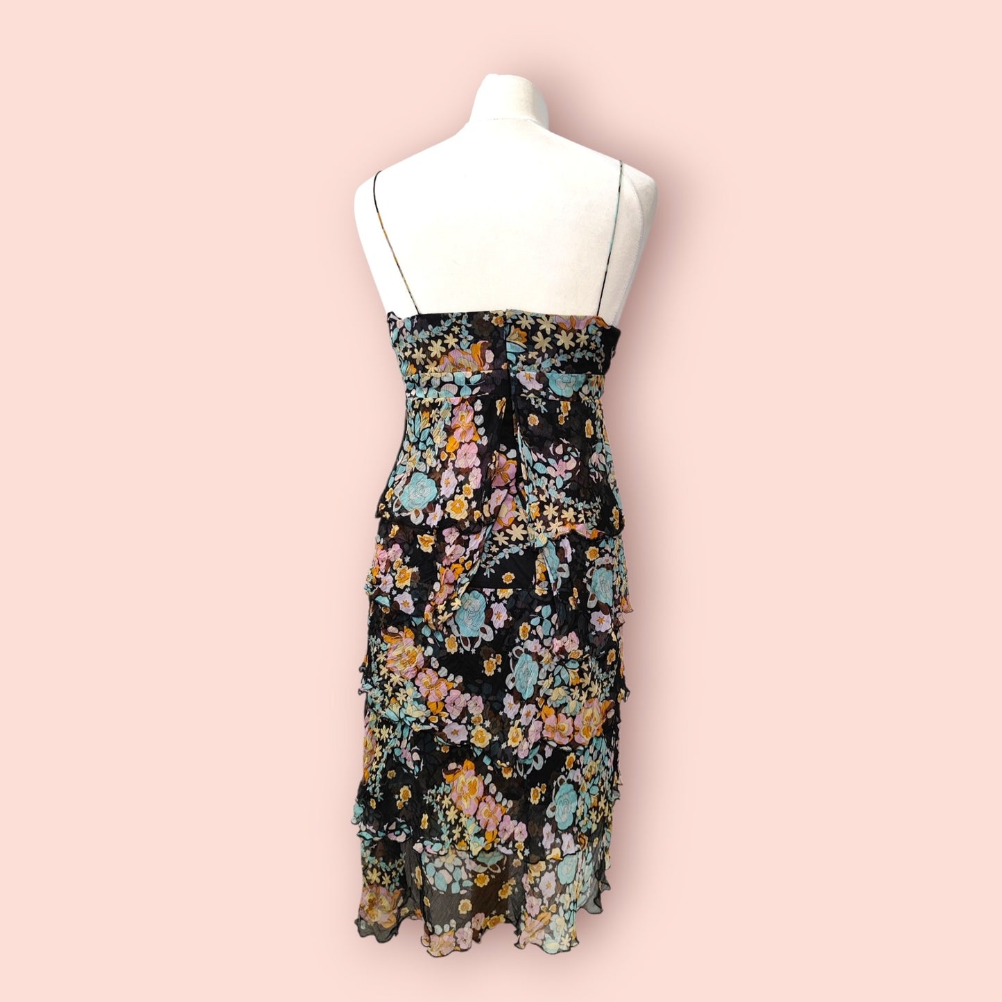 MNG Kleid M Schwarz, Bunt