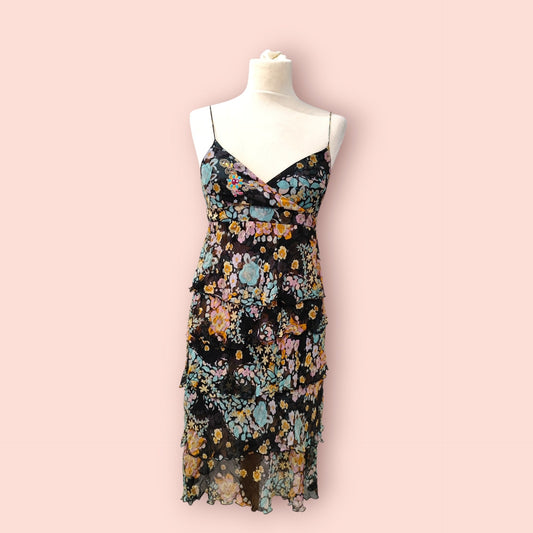 MNG Kleid M Schwarz, Bunt