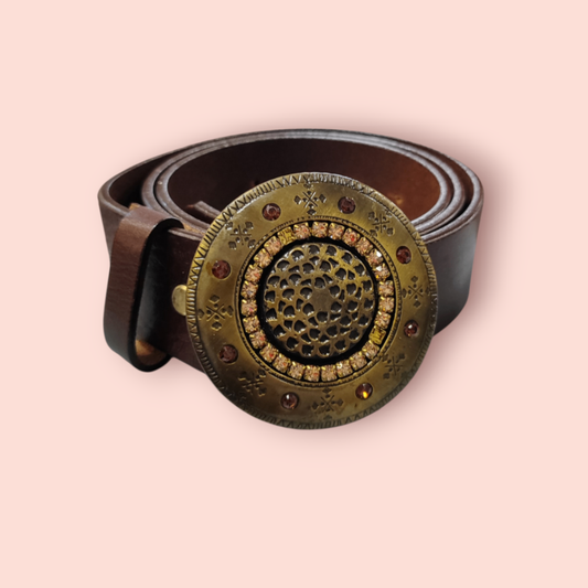 Vintage Gürtel Echtleder Braun