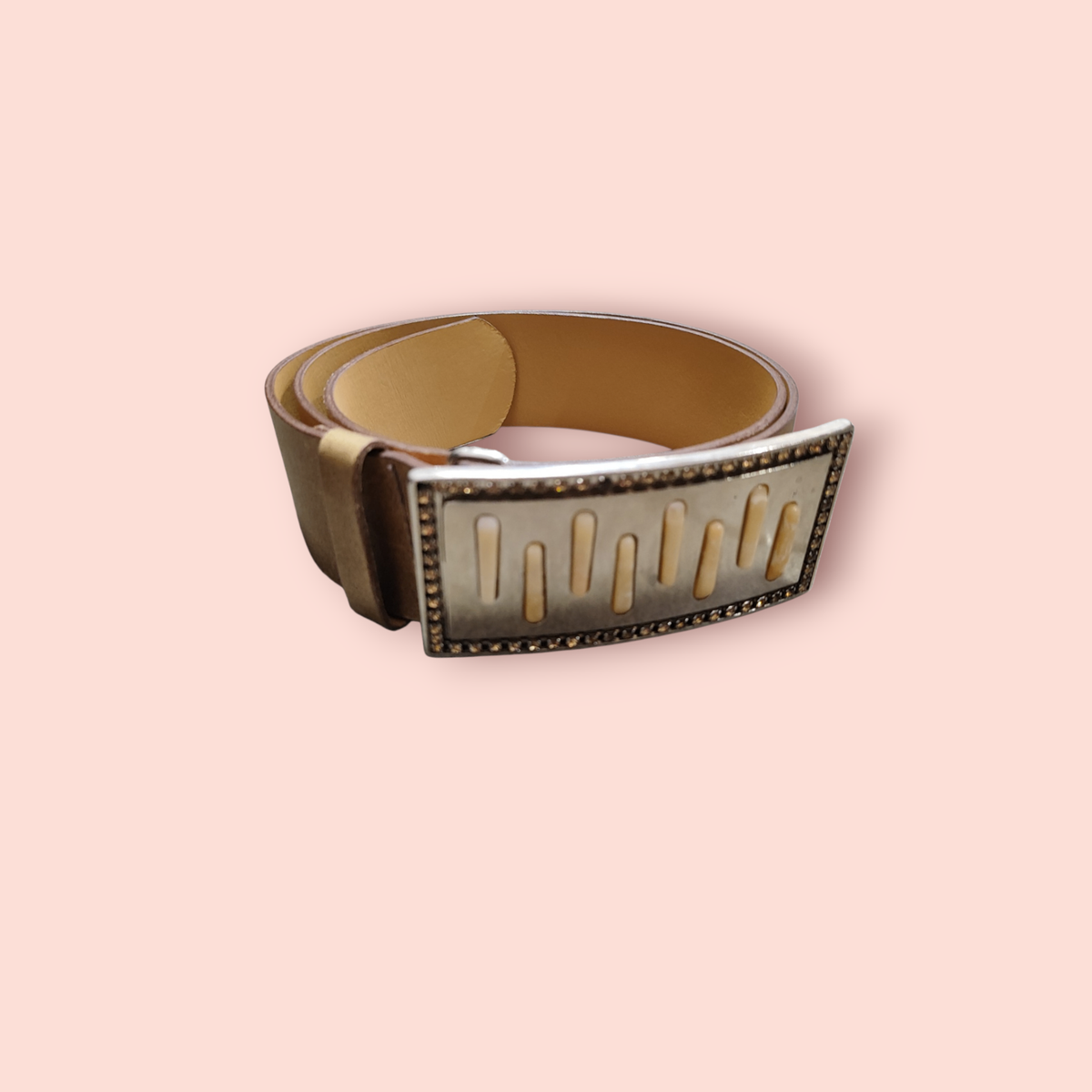 Escada Gürtel Echtleder beige