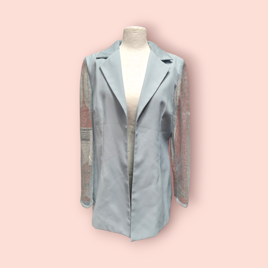 Lybido Blazer 46 Silber/blau