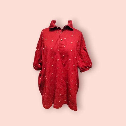KAISERJÄGER T-Shirt L Rot mit Blumen