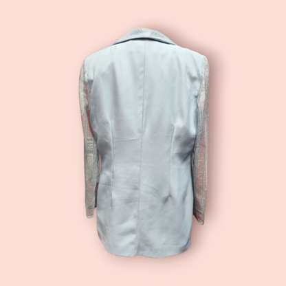Lybido Blazer 46 Silber/blau