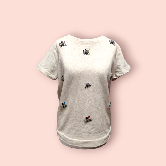 QUEEN S´ T-Shirt M Creme