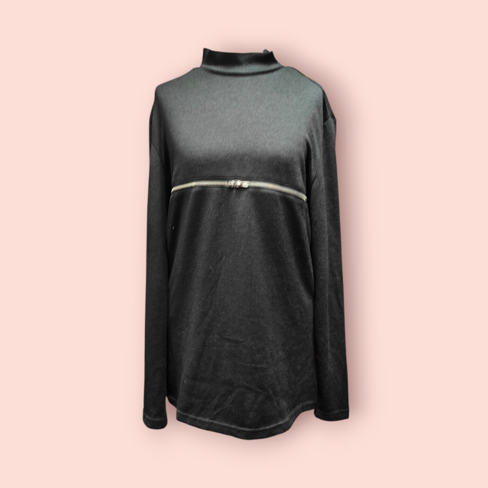 INCERUN Langarmshirt M Schwarz