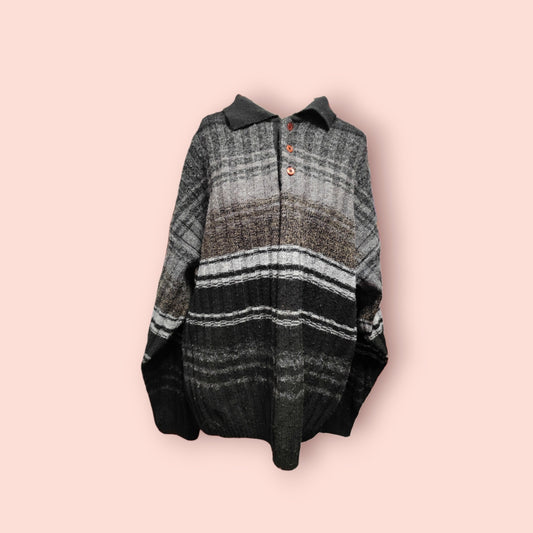 Strickjacke Schwarz, Grau, Braun, Weiß