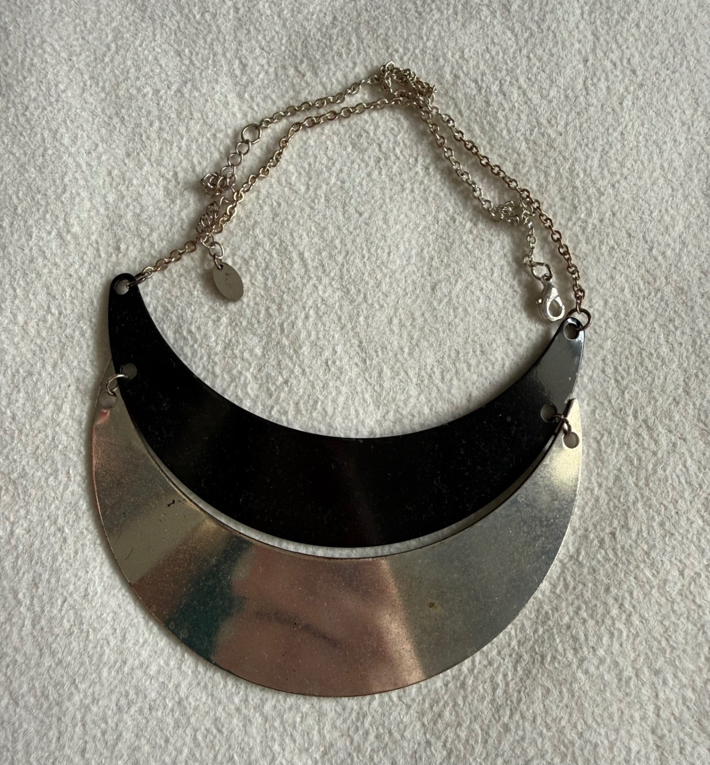 Halskette Silber/Schwarz