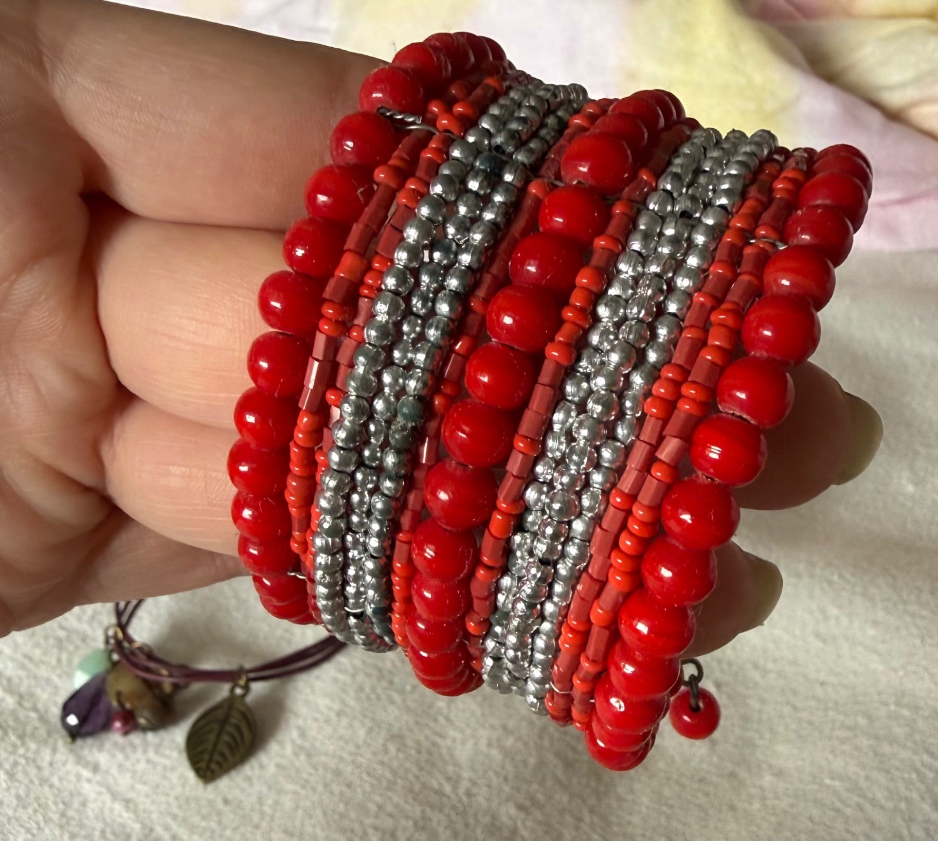 Armreif Rot, Silber
