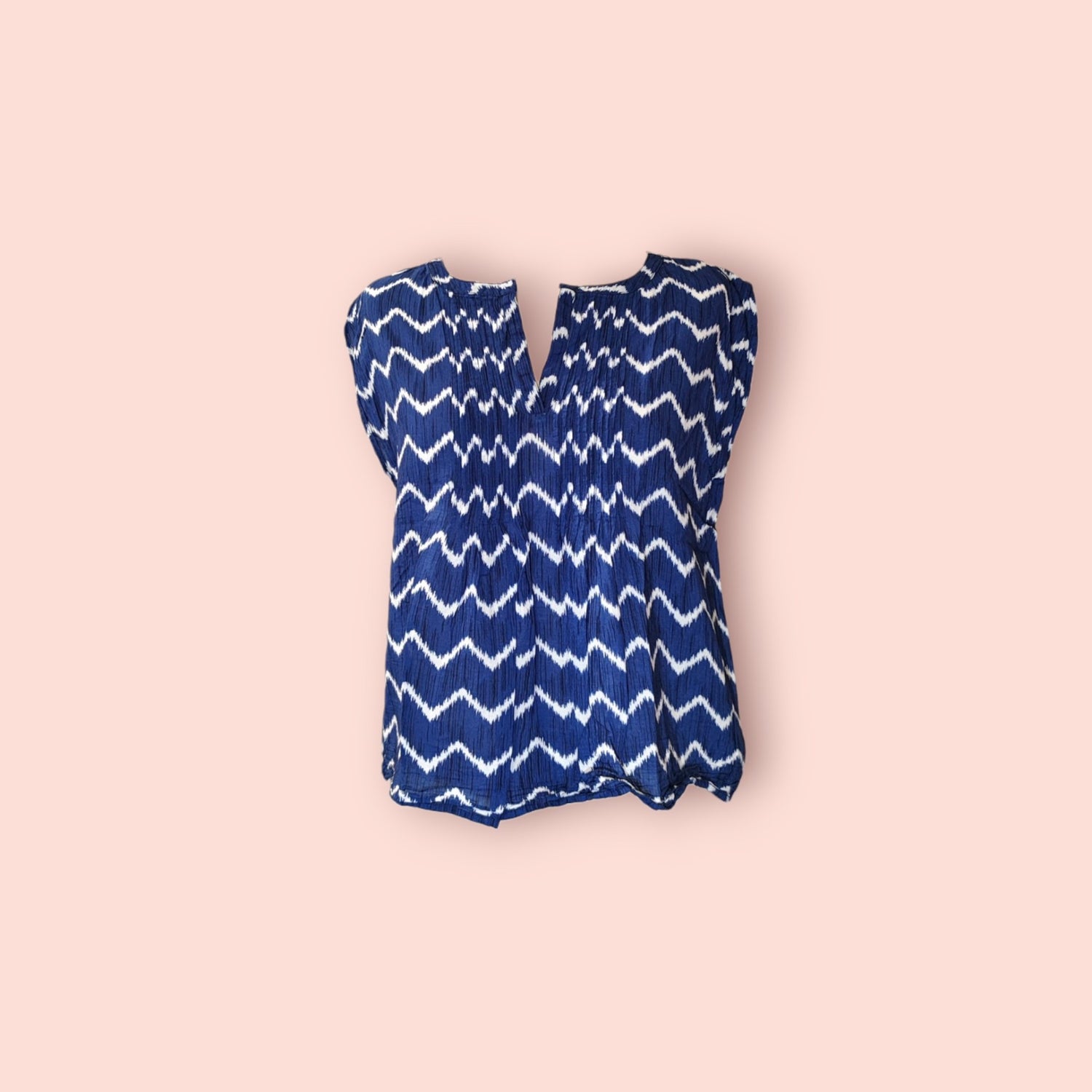 H&M Bluse S Blau und Weiß
