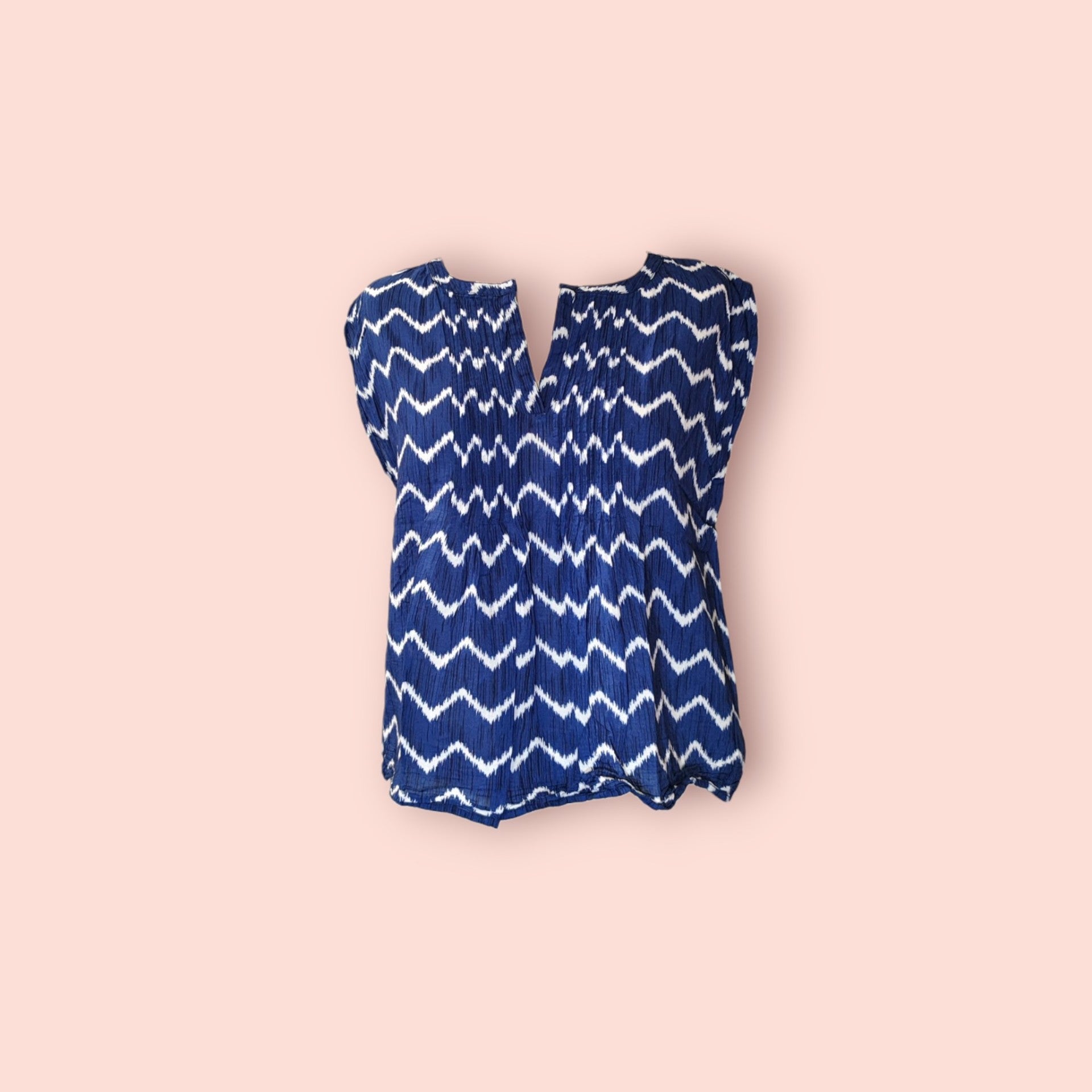 H&M Bluse S Blau und Weiß