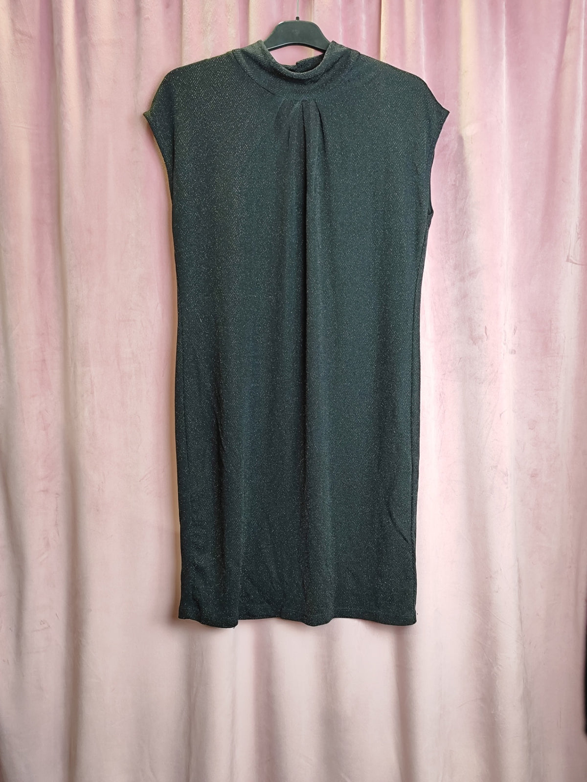 ICHI Kleid M/L Schwarz glitzernd