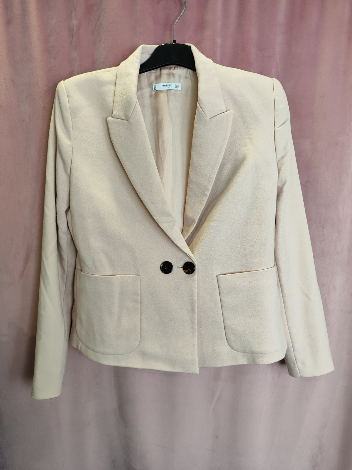 MANGO Suit Blazer L Zartrosa
