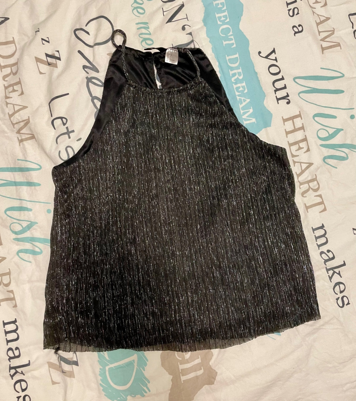 H&M Top 36 Schwarz mit Glitzer
