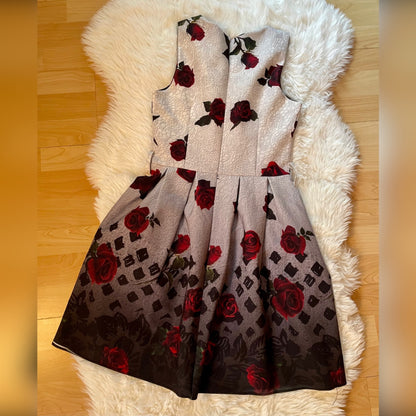 Italian style Kleid S Weiß, Rot, Schwarz