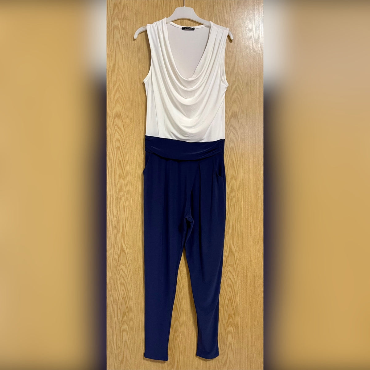 Orsay Jumpsuit S Dunkelblau und Weiß