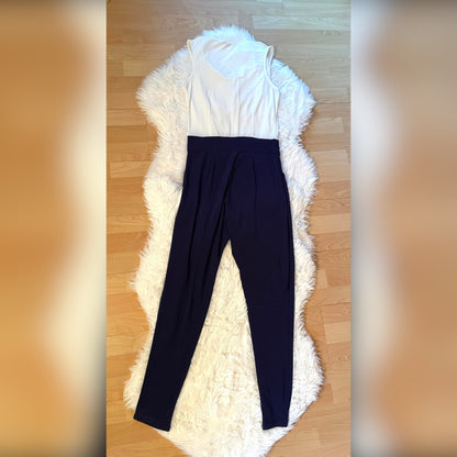 Orsay Jumpsuit S Dunkelblau und Weiß