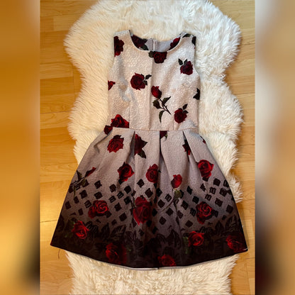 Italian style Kleid S Weiß, Rot, Schwarz
