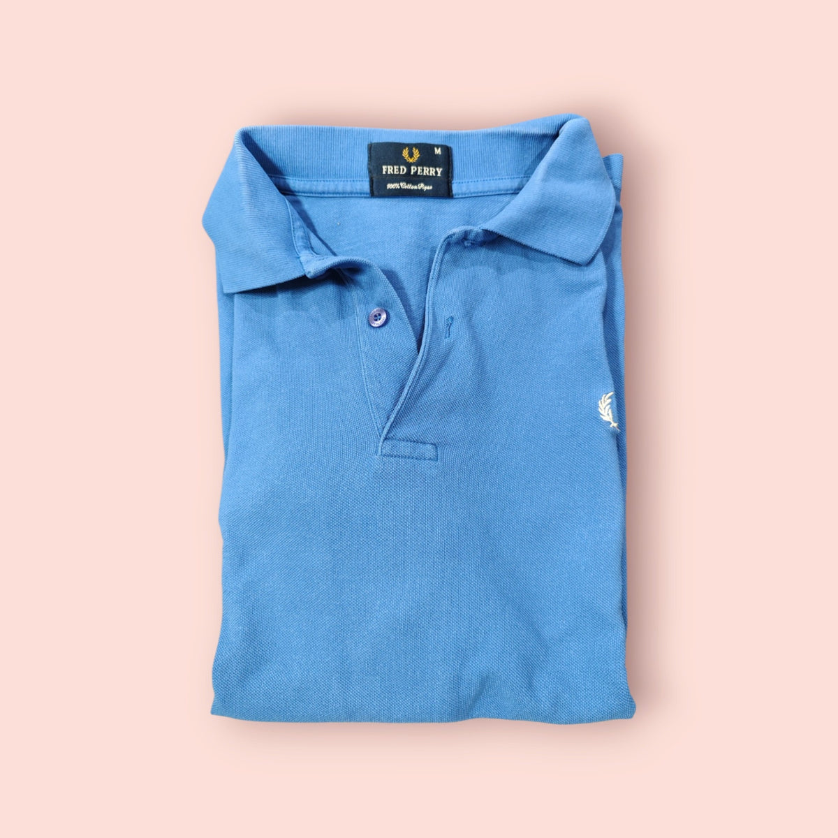 FRED PERRY Poloshirt M Blau