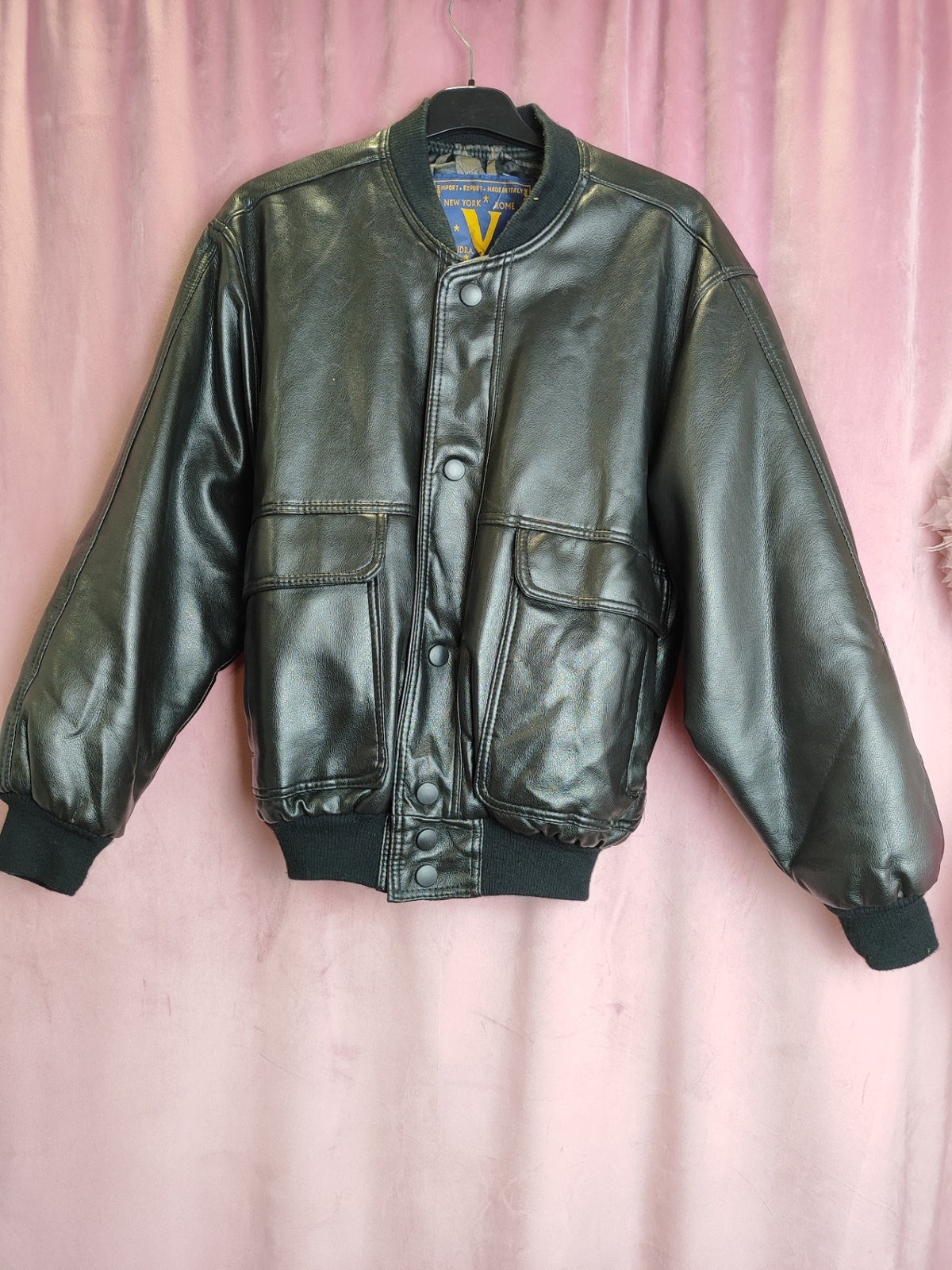 Echtlederjacke M Schwarz