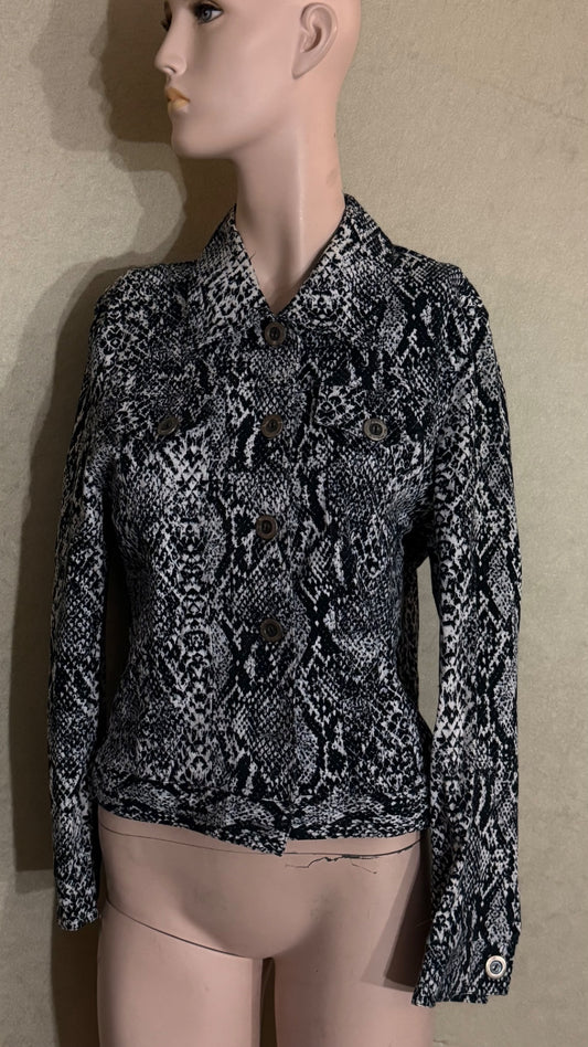 Jacke M-L Schwarz & Weiß