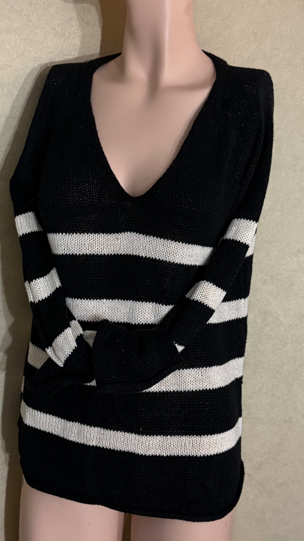 H&M Pullover S Schwarz und Weiß