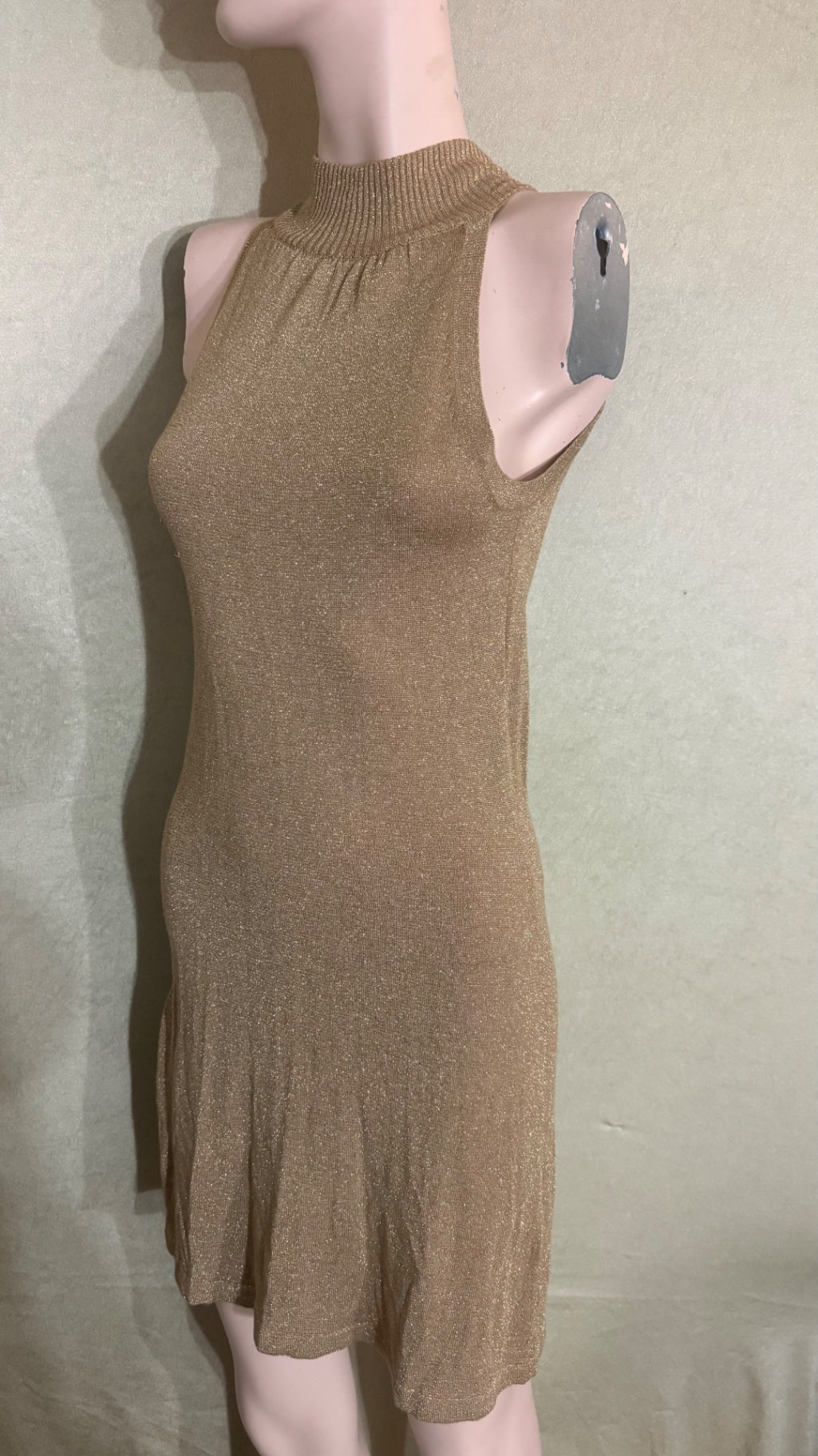 H&M Kleid S Gold