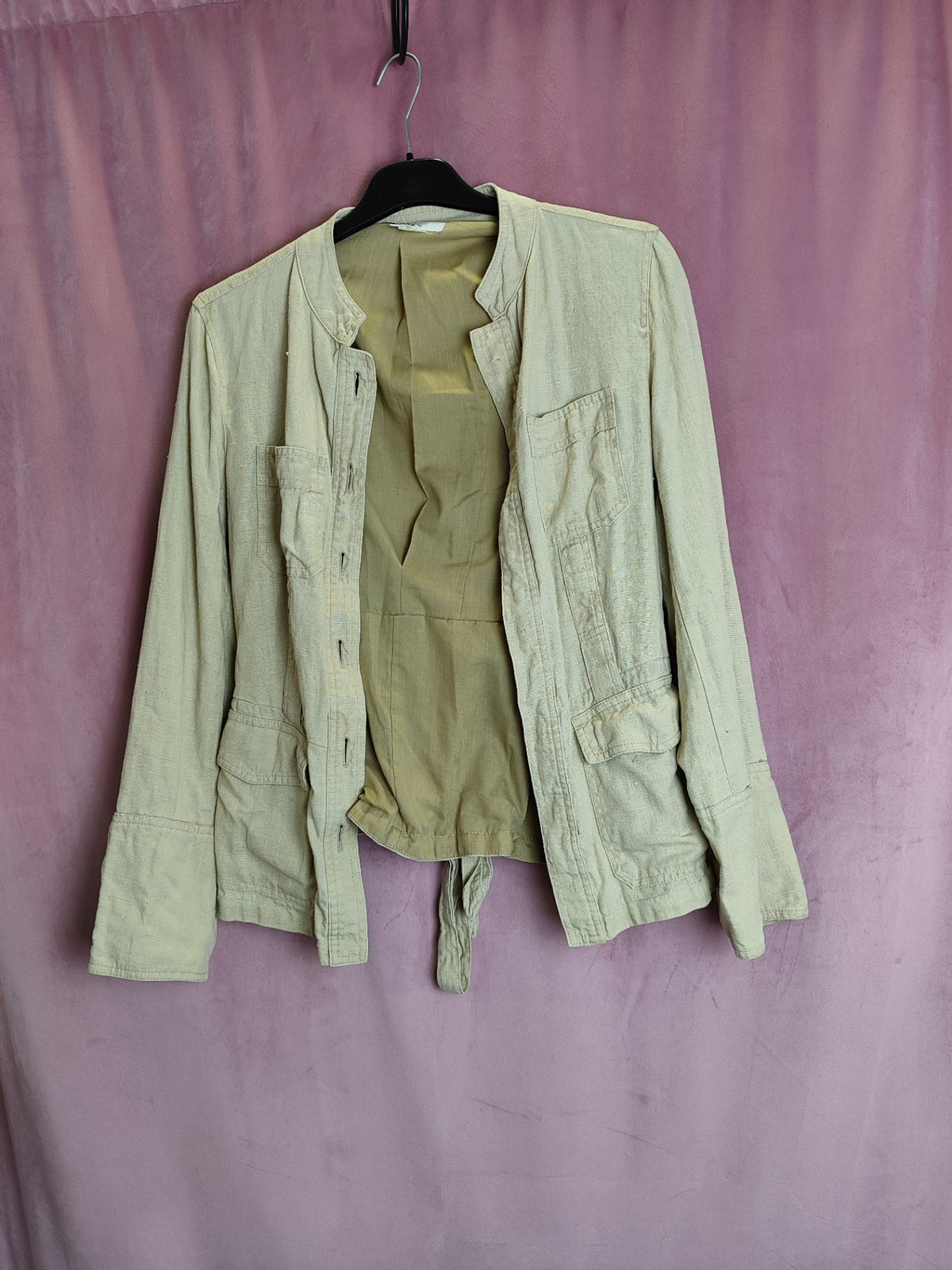 Leinen Blazer Beige
