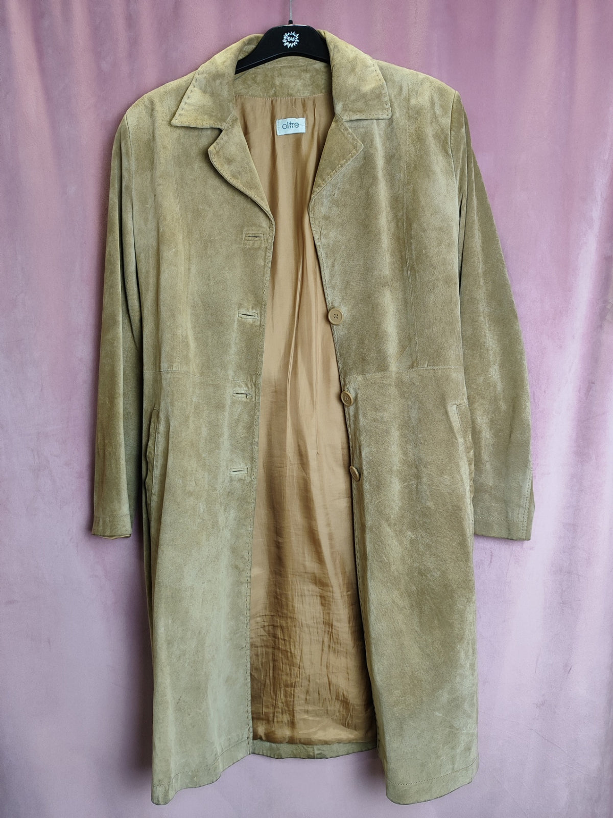 Echtledermantel Beige