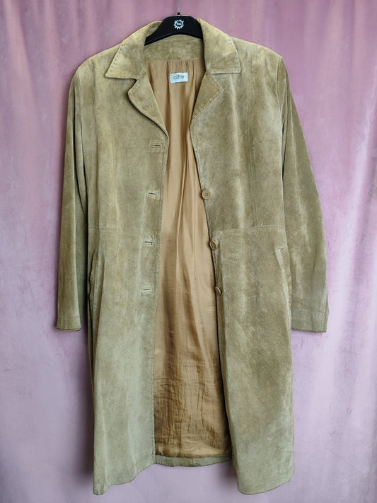 Echtledermantel Beige