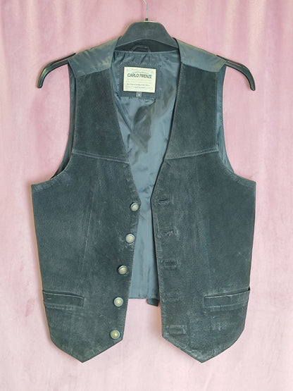 Leder Gilet XL