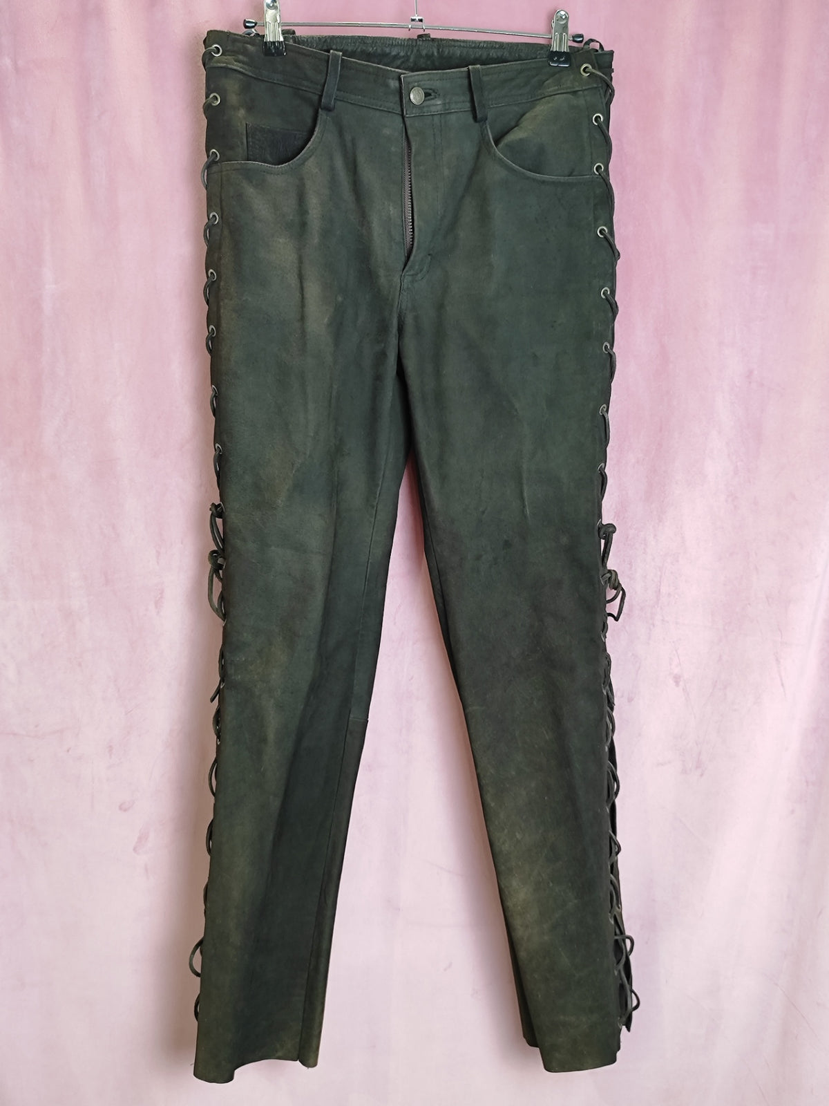 Lederhose L/M Braun/Grün