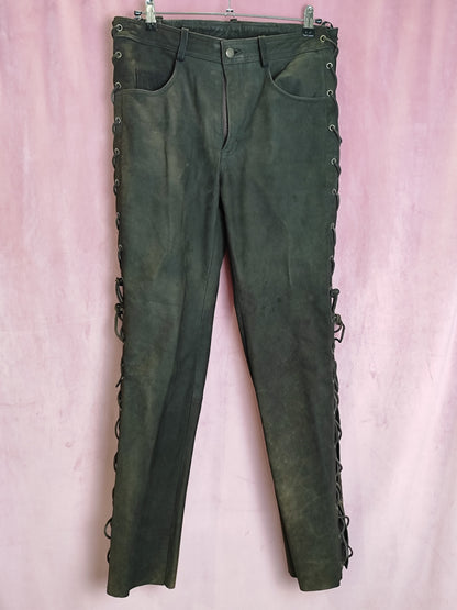Lederhose L/M Braun/Grün