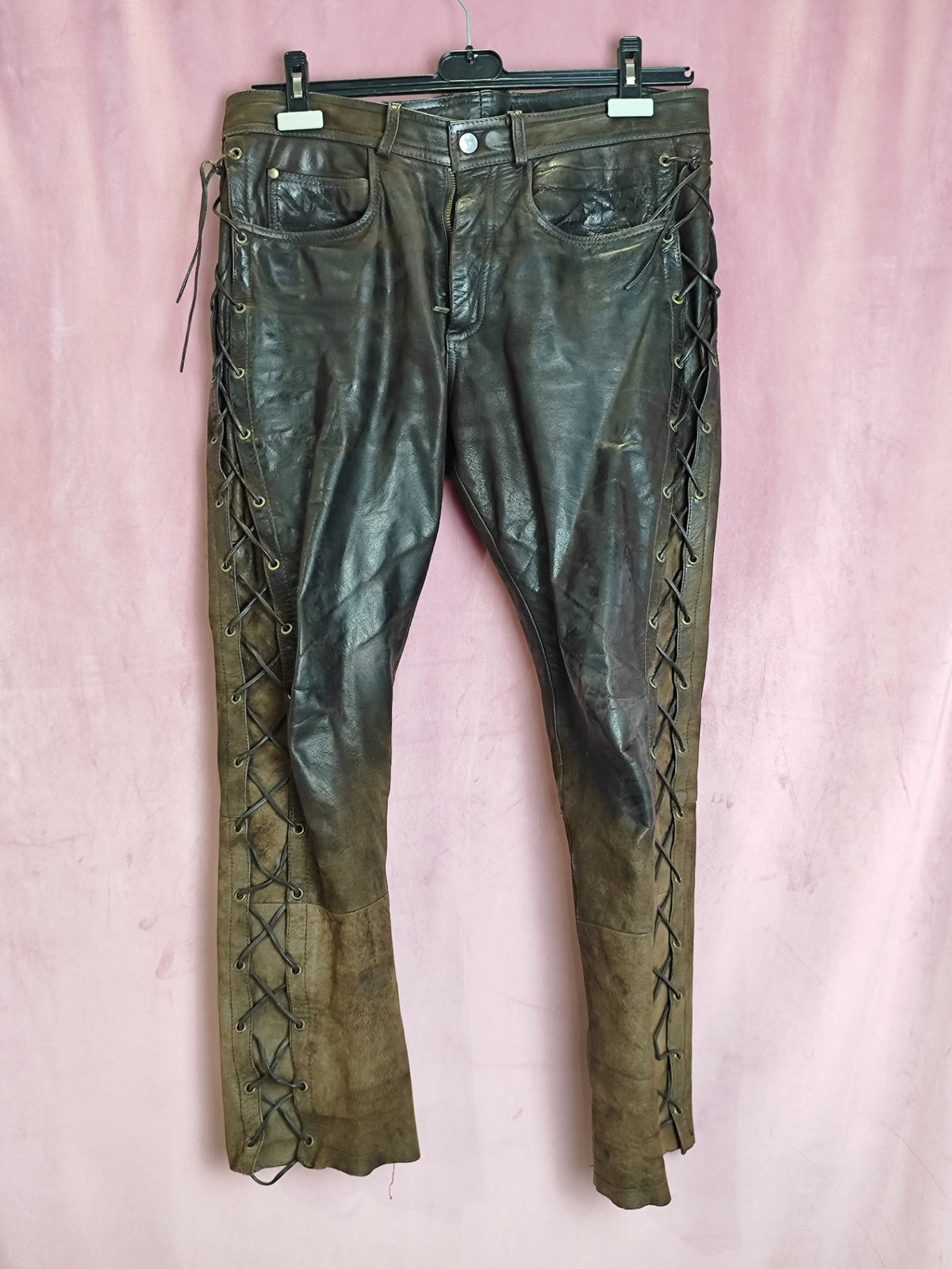Lederhose L/M Braun/Grün