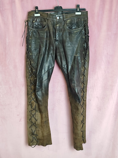 Lederhose L/M Braun/Grün