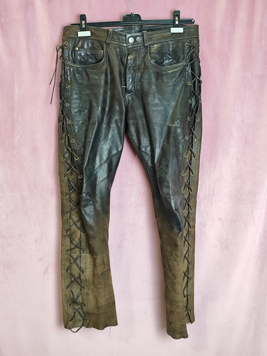 Lederhose L/M Braun/Grün