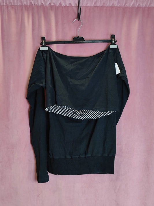 Lila Pullover XL Schwarz
