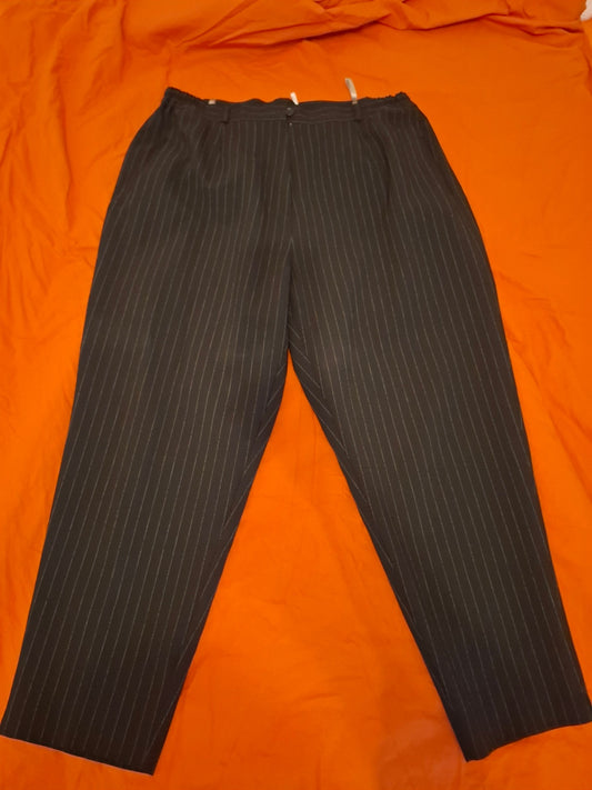 Vintage Hose XL Schwarz mit weißen Streifen