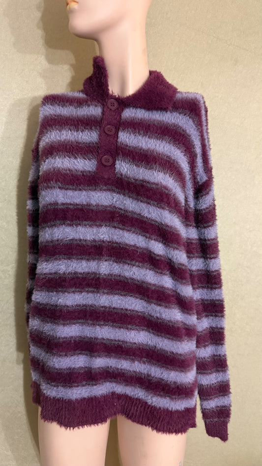 Zara Pullover S Bordeaux und Lila