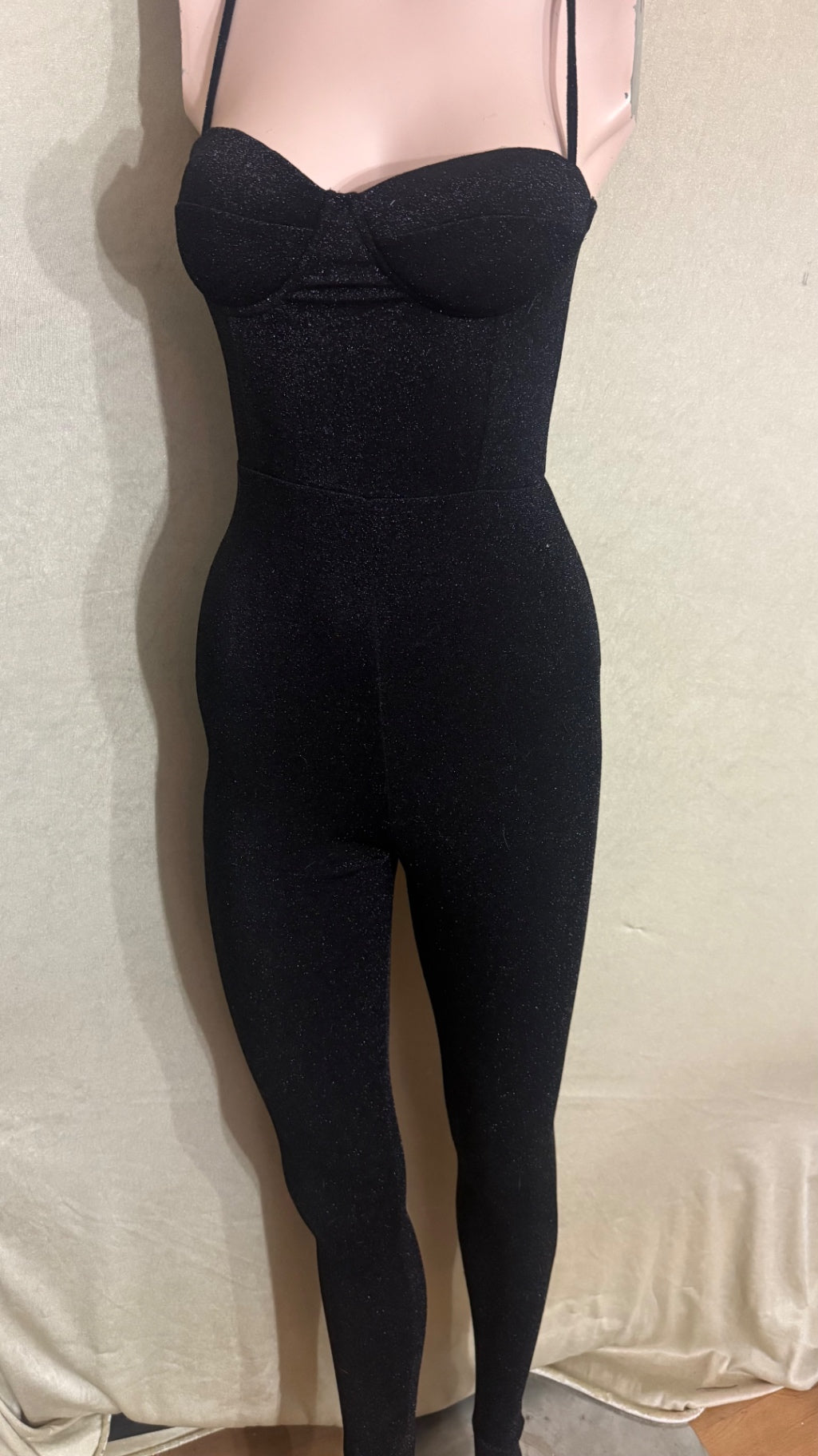 Kikiriki Jumpsuit S Schwarz mit Glitzer