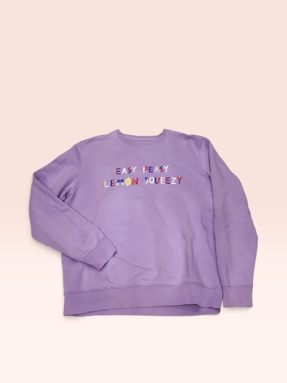 Jakob & Tatze Stanley/Stella Pullover L Lila mit Siebdruck