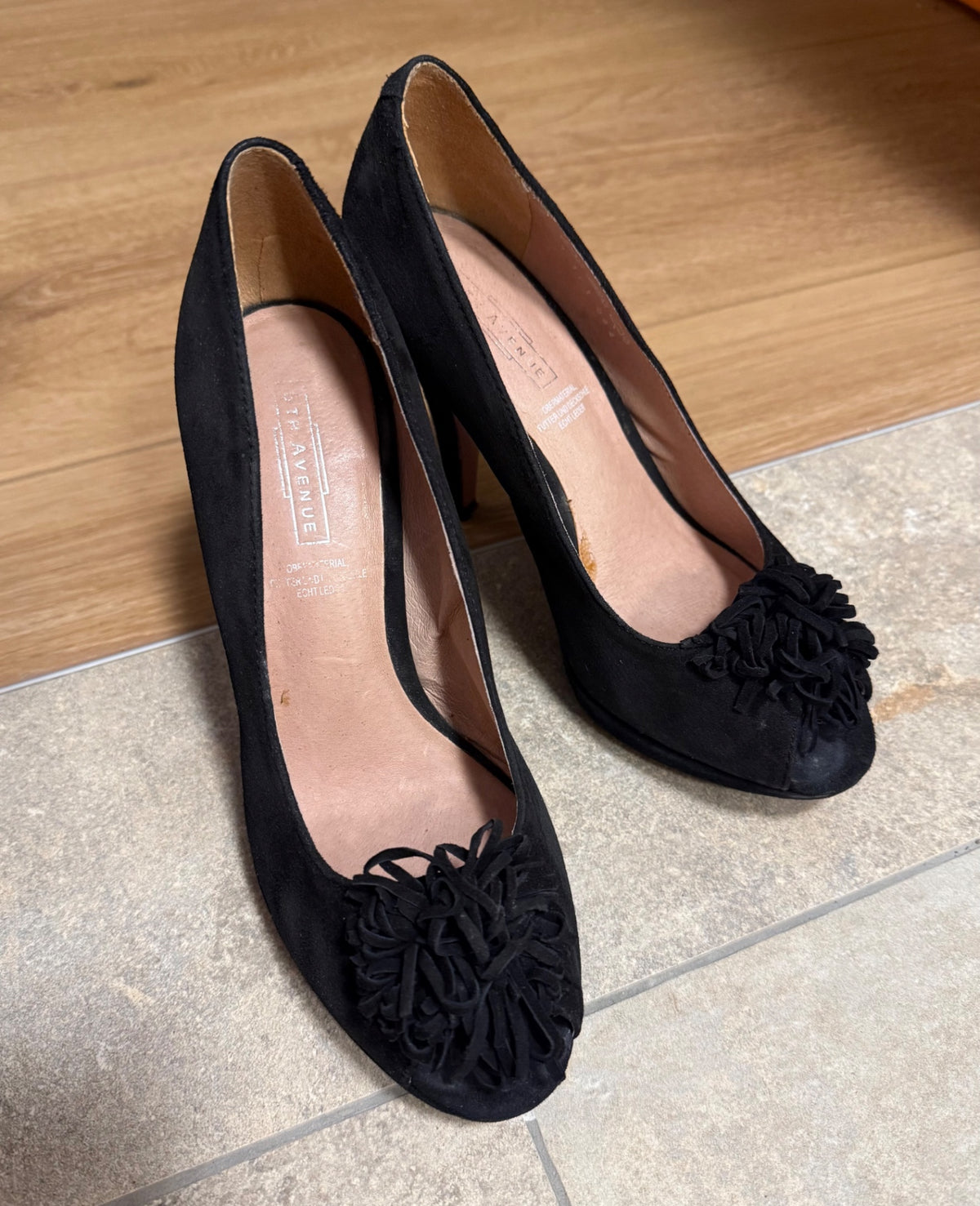 5th Avenue High Heels Leder 36 Schwarz