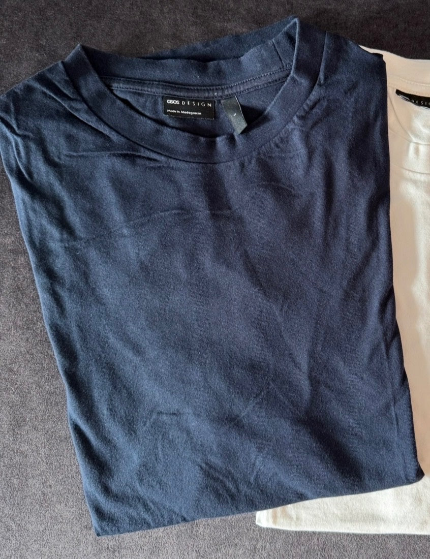 ASOS DESIGN T-Shirt L Dunkelblau